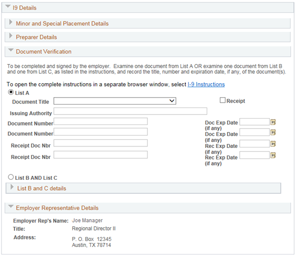 The Work Eligibility tab is displayed.