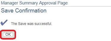 Image of the Save Confirmation page. A red box highlights the OK button.