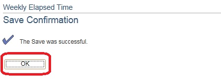 Image of the Save Confirmation page. The image shows a highlighted box around the OK button.